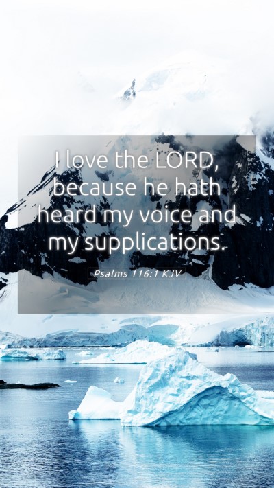 Picture 05 - Psalms 116:1 KJV Mobile Phone Wallpaper - I love the LORD, because he hath heard my voice - Mobile Bible Verse Wallpaper