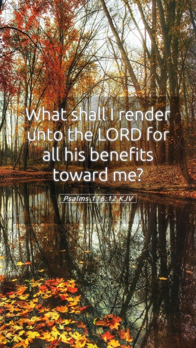Picture 05 - Psalms 116:12 KJV Mobile Phone Wallpaper - What shall I render unto the LORD for all his - Mobile Bible Verse Wallpaper