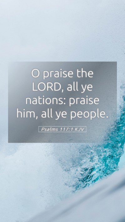 Picture 05 - Psalms 117:1 KJV Mobile Phone Wallpaper - O praise the LORD, all ye nations: praise him, - Mobile Bible Verse Wallpaper