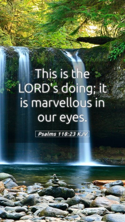Picture 05 - Psalms 118:23 KJV Mobile Phone Wallpaper - This is the LORD's doing; it is marvellous in our - Mobile Bible Verse Wallpaper
