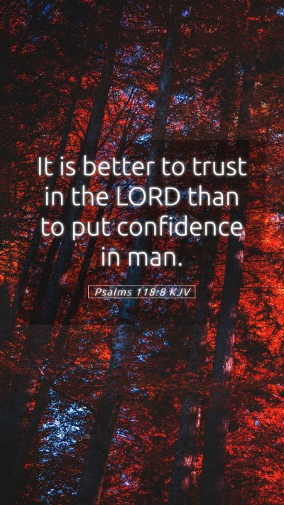 Picture 05 - Psalms 118:8 KJV Mobile Phone Wallpaper - It is better to trust in the LORD than to put - Mobile Bible Verse Wallpaper