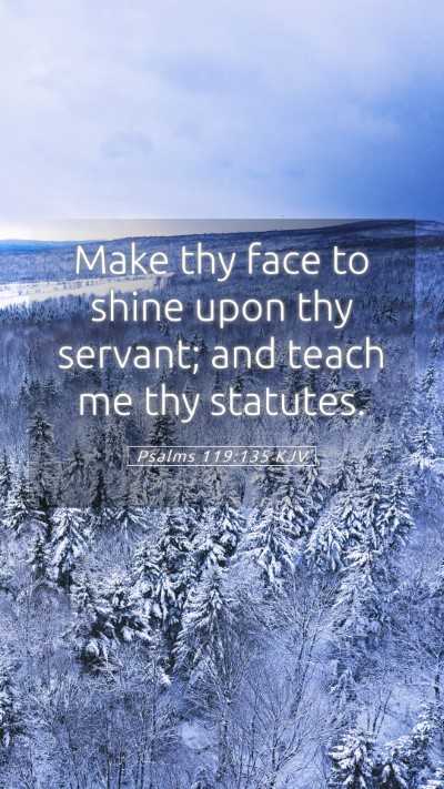 Picture 05 - Psalms 119:135 KJV Mobile Phone Wallpaper - Make thy face to shine upon thy servant; and - Mobile Bible Verse Wallpaper