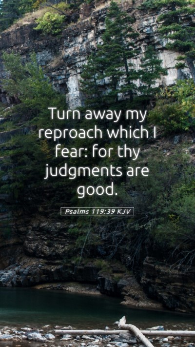 Picture 05 - Psalms 119:39 KJV Mobile Phone Wallpaper - Turn away my reproach which I fear: for thy - Mobile Bible Verse Wallpaper