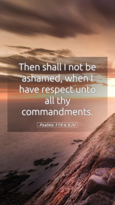 Picture 05 - Psalms 119:6 KJV Mobile Phone Wallpaper - Then shall I not be ashamed, when I have respect - Mobile Bible Verse Wallpaper