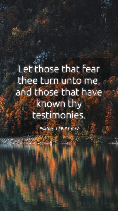 Picture 05 - Psalms 119:79 KJV Mobile Phone Wallpaper - Let those that fear thee turn unto me, and those - Mobile Bible Verse Wallpaper