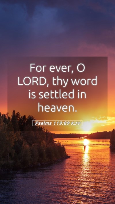 Picture 05 - Psalms 119:89 KJV Mobile Phone Wallpaper - For ever, O LORD, thy word is settled in - Mobile Bible Verse Wallpaper
