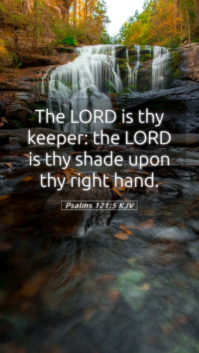 Picture 05 - Psalms 121:5 KJV Mobile Phone Wallpaper - The LORD is thy keeper: the LORD is thy shade - Mobile Bible Verse Wallpaper
