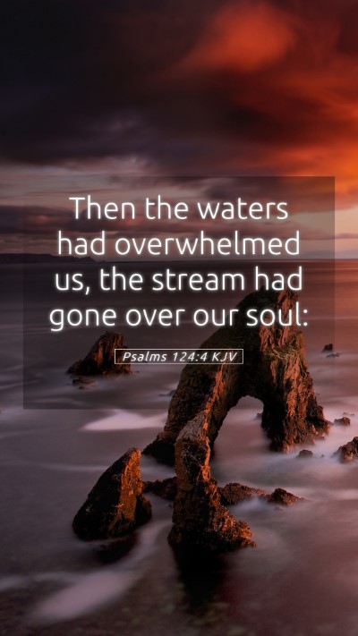 Picture 05 - Psalms 124:4 KJV Mobile Phone Wallpaper - Then the waters had overwhelmed us, the stream - Mobile Bible Verse Wallpaper