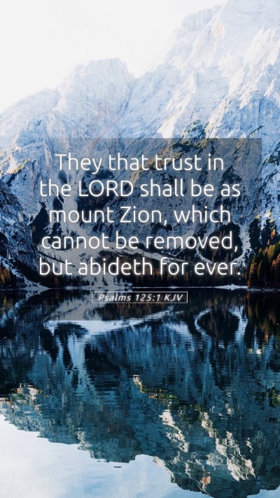 Picture 05 - Psalms 125:1 KJV Mobile Phone Wallpaper - They that trust in the LORD shall be as mount - Mobile Bible Verse Wallpaper