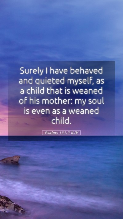 Picture 05 - Psalms 131:2 KJV Mobile Phone Wallpaper - Surely I have behaved and quieted myself, as a - Mobile Bible Verse Wallpaper