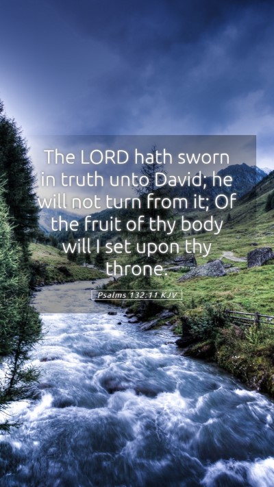 Picture 05 - Psalms 132:11 KJV Mobile Phone Wallpaper - The LORD hath sworn in truth unto David; he will - Mobile Bible Verse Wallpaper