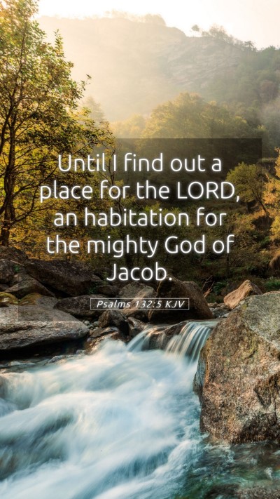 Picture 05 - Psalms 132:5 KJV Mobile Phone Wallpaper - Until I find out a place for the LORD, an - Mobile Bible Verse Wallpaper