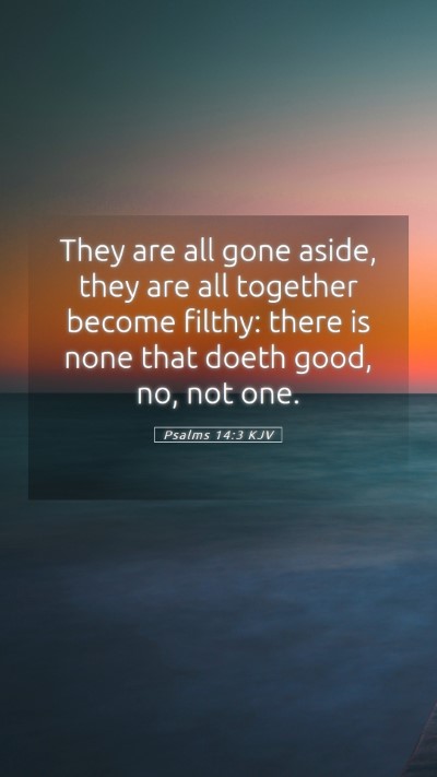 Picture 05 - Psalms 14:3 KJV Mobile Phone Wallpaper - They are all gone aside, they are all together - Mobile Bible Verse Wallpaper