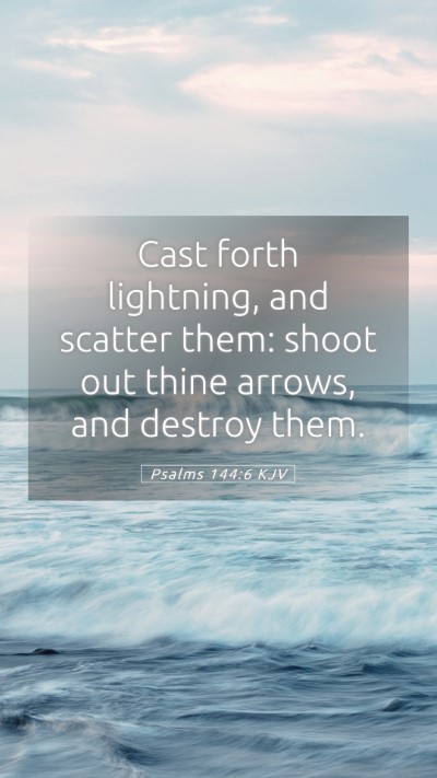 Picture 05 - Psalms 144:6 KJV Mobile Phone Wallpaper - Cast forth lightning, and scatter them: shoot out - Mobile Bible Verse Wallpaper