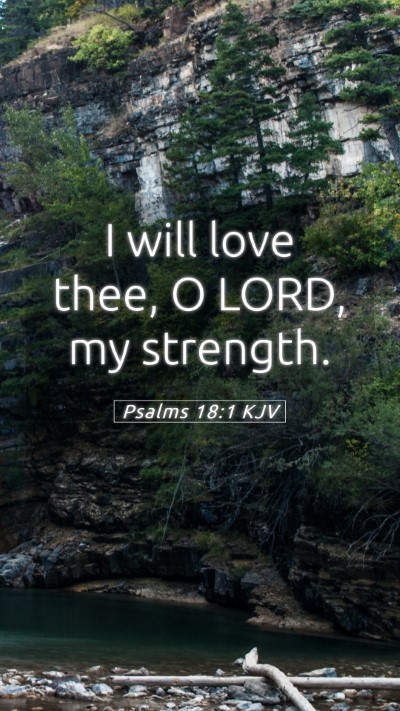 Picture 05 - Psalms 18:1 KJV Mobile Phone Wallpaper - I will love thee, O LORD, my - Mobile Bible Verse Wallpaper