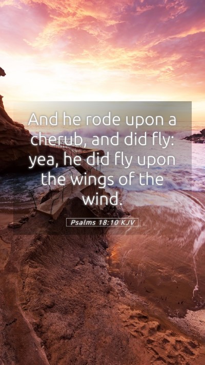 Picture 05 - Psalms 18:10 KJV Mobile Phone Wallpaper - And he rode upon a cherub, and did fly: yea, he - Mobile Bible Verse Wallpaper