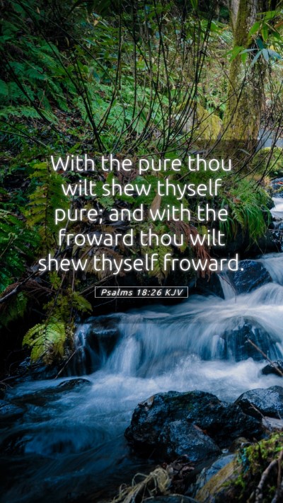 Picture 05 - Psalms 18:26 KJV Mobile Phone Wallpaper - With the pure thou wilt shew thyself pure; and - Mobile Bible Verse Wallpaper