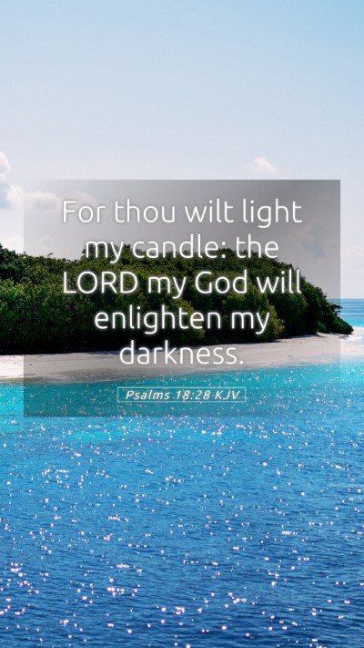 Picture 05 - Psalms 18:28 KJV Mobile Phone Wallpaper - For thou wilt light my candle: the LORD my God - Mobile Bible Verse Wallpaper