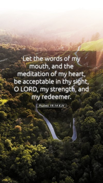 Picture 05 - Psalms 19:14 KJV Mobile Phone Wallpaper - Let the words of my mouth, and the meditation of - Mobile Bible Verse Wallpaper