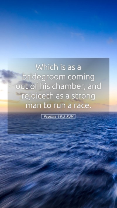 Picture 05 - Psalms 19:5 KJV Mobile Phone Wallpaper - Which is as a bridegroom coming out of his - Mobile Bible Verse Wallpaper