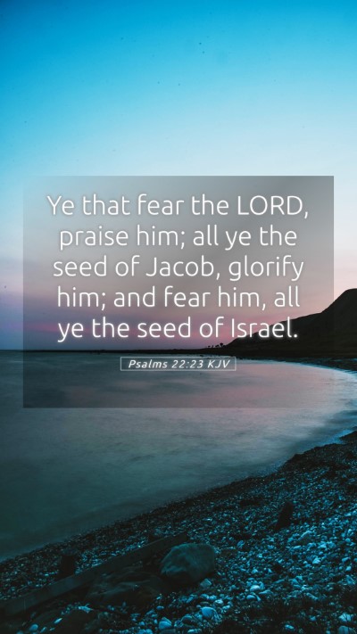 Picture 05 - Psalms 22:23 KJV Mobile Phone Wallpaper - Ye that fear the LORD, praise him; all ye the - Mobile Bible Verse Wallpaper
