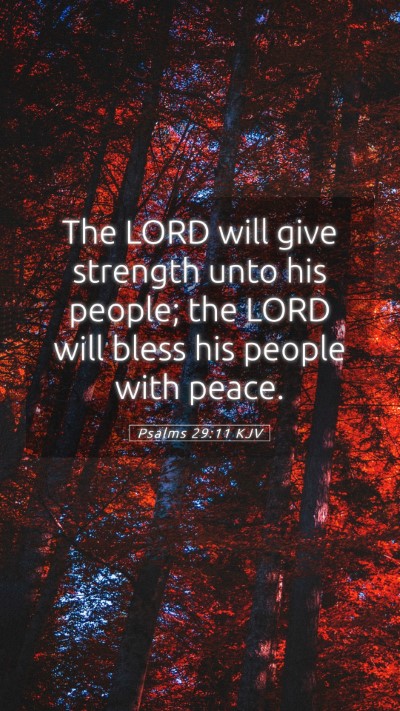 Picture 05 - Psalms 29:11 KJV Mobile Phone Wallpaper - The LORD will give strength unto his people; the - Mobile Bible Verse Wallpaper