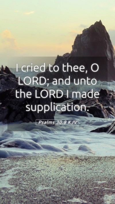 Picture 05 - Psalms 30:8 KJV Mobile Phone Wallpaper - I cried to thee, O LORD; and unto the LORD I made - Mobile Bible Verse Wallpaper