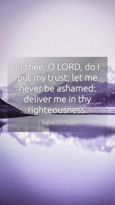 Picture 05 - Psalms 31:1 KJV Mobile Phone Wallpaper - In thee, O LORD, do I put my trust; let me never - Mobile Bible Verse Wallpaper