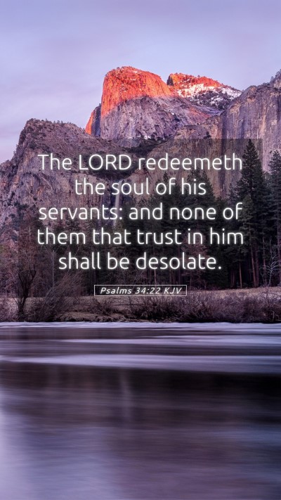 Picture 05 - Psalms 34:22 KJV Mobile Phone Wallpaper - The LORD redeemeth the soul of his servants: and - Mobile Bible Verse Wallpaper