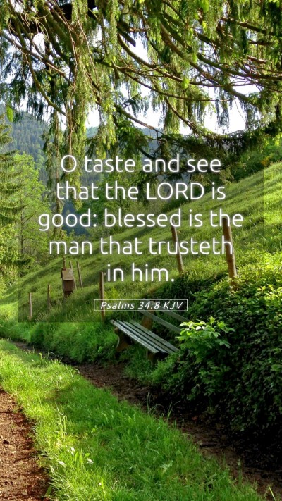 Picture 05 - Psalms 34:8 KJV Mobile Phone Wallpaper - O taste and see that the LORD is good: blessed is - Mobile Bible Verse Wallpaper