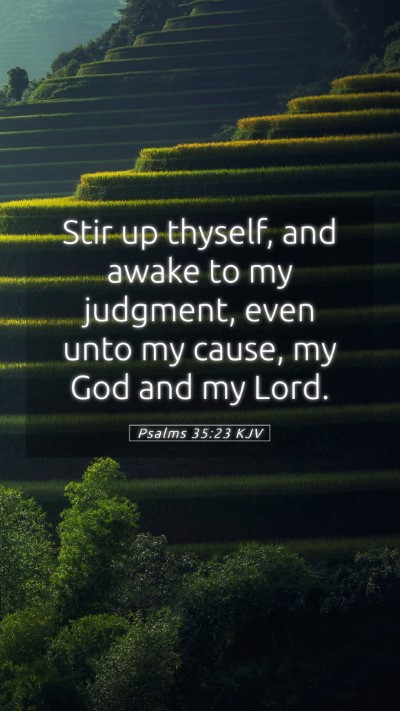 Picture 05 - Psalms 35:23 KJV Mobile Phone Wallpaper - Stir up thyself, and awake to my judgment, even - Mobile Bible Verse Wallpaper