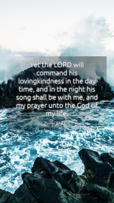 Picture 05 - Psalms 42:8 KJV Mobile Phone Wallpaper - Yet the LORD will command his lovingkindness in - Mobile Bible Verse Wallpaper