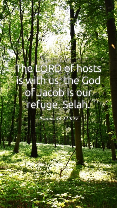 Picture 05 - Psalms 46:11 KJV Mobile Phone Wallpaper - The LORD of hosts is with us; the God of Jacob is - Mobile Bible Verse Wallpaper