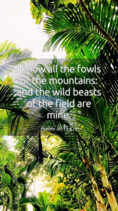Picture 05 - Psalms 50:11 KJV Mobile Phone Wallpaper - I know all the fowls of the mountains: and the - Mobile Bible Verse Wallpaper