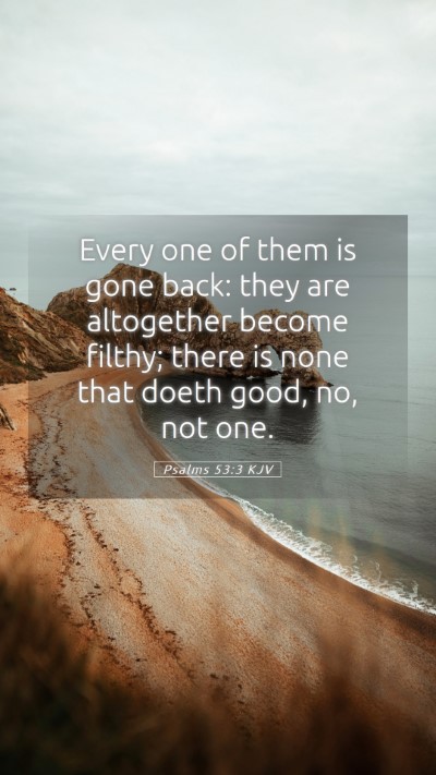 Picture 05 - Psalms 53:3 KJV Mobile Phone Wallpaper - Every one of them is gone back: they are - Mobile Bible Verse Wallpaper