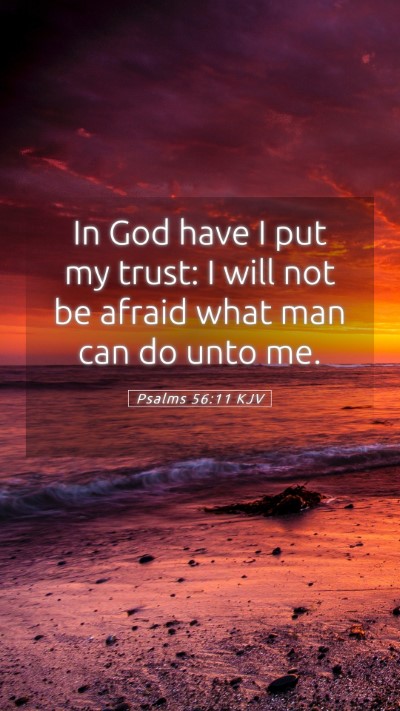 Picture 05 - Psalms 56:11 KJV Mobile Phone Wallpaper - In God have I put my trust: I will not be afraid - Mobile Bible Verse Wallpaper