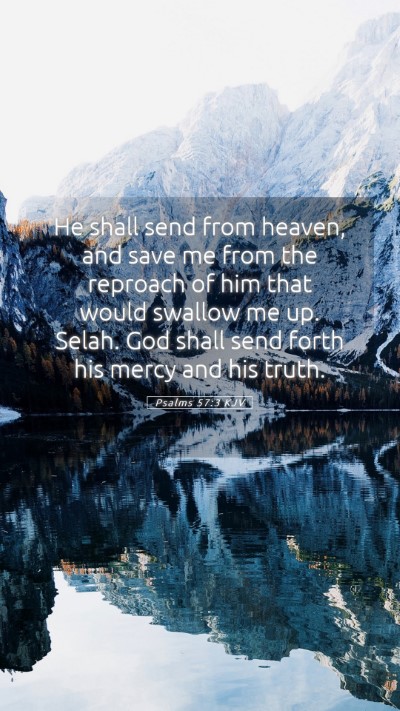 Picture 05 - Psalms 57:3 KJV Mobile Phone Wallpaper - He shall send from heaven, and save me from the - Mobile Bible Verse Wallpaper