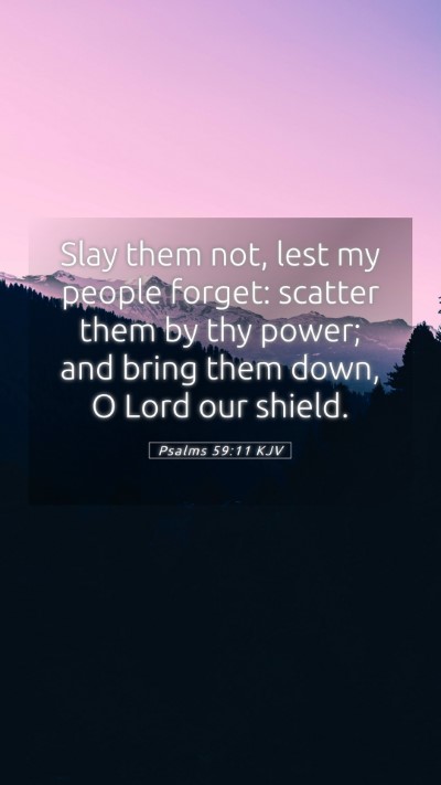 Picture 05 - Psalms 59:11 KJV Mobile Phone Wallpaper - Slay them not, lest my people forget: scatter - Mobile Bible Verse Wallpaper
