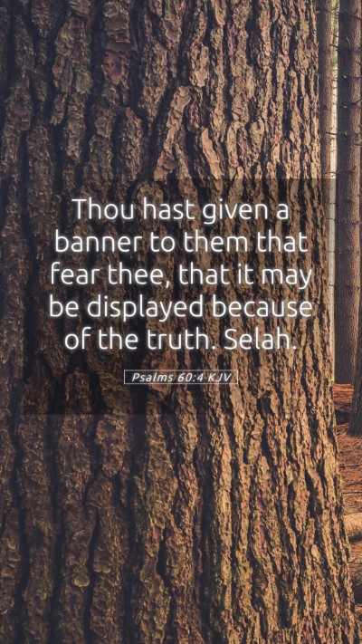 Picture 05 - Psalms 60:4 KJV Mobile Phone Wallpaper - Thou hast given a banner to them that fear thee, - Mobile Bible Verse Wallpaper