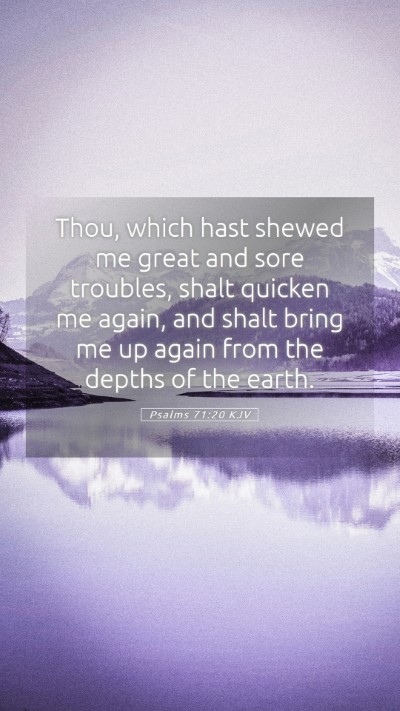 Picture 05 - Psalms 71:20 KJV Mobile Phone Wallpaper - Thou, which hast shewed me great and sore - Mobile Bible Verse Wallpaper