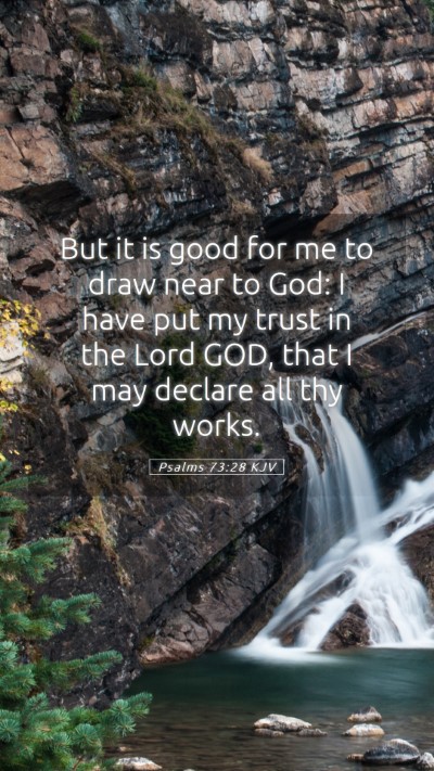 Picture 05 - Psalms 73:28 KJV Mobile Phone Wallpaper - But it is good for me to draw near to God: I have - Mobile Bible Verse Wallpaper
