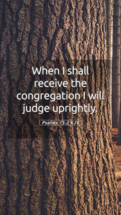 Picture 05 - Psalms 75:2 KJV Mobile Phone Wallpaper - When I shall receive the congregation I will - Mobile Bible Verse Wallpaper