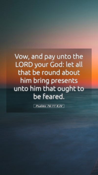 Picture 05 - Psalms 76:11 KJV Mobile Phone Wallpaper - Vow, and pay unto the LORD your God: let all that - Mobile Bible Verse Wallpaper