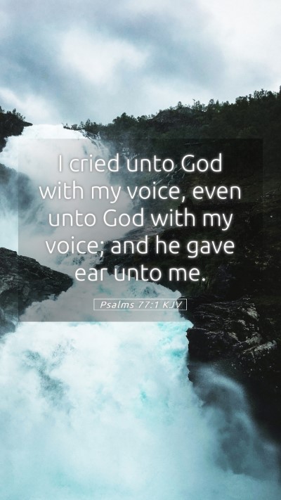 Picture 05 - Psalms 77:1 KJV Mobile Phone Wallpaper - I cried unto God with my voice, even unto God - Mobile Bible Verse Wallpaper