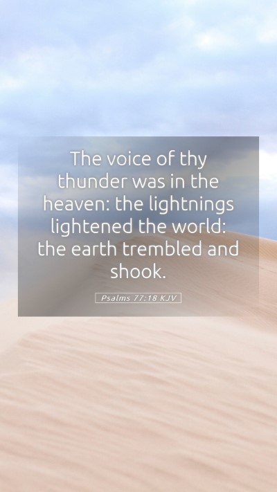 Picture 05 - Psalms 77:18 KJV Mobile Phone Wallpaper - The voice of thy thunder was in the heaven: the - Mobile Bible Verse Wallpaper