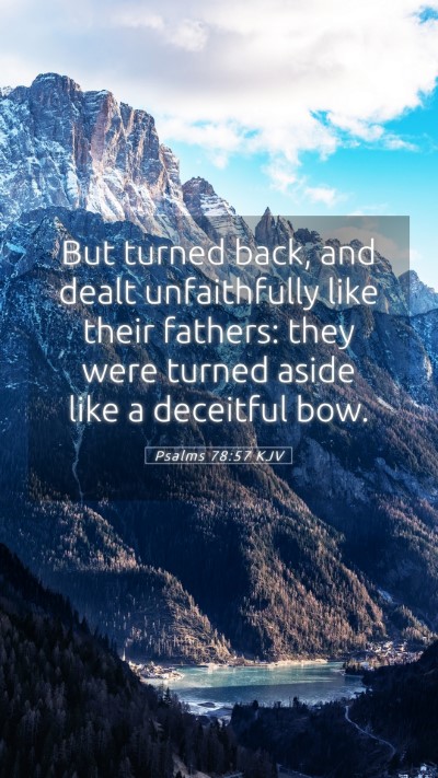 Picture 05 - Psalms 78:57 KJV Mobile Phone Wallpaper - But turned back, and dealt unfaithfully like - Mobile Bible Verse Wallpaper