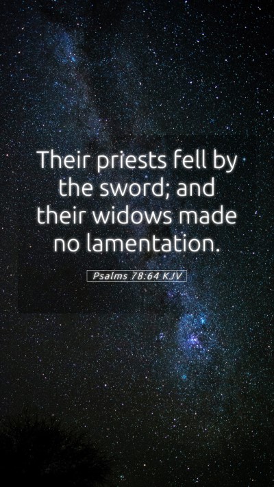 Picture 05 - Psalms 78:64 KJV Mobile Phone Wallpaper - Their priests fell by the sword; and their widows - Mobile Bible Verse Wallpaper