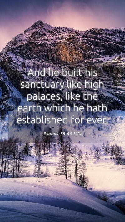 Picture 05 - Psalms 78:69 KJV Mobile Phone Wallpaper - And he built his sanctuary like high palaces, - Mobile Bible Verse Wallpaper