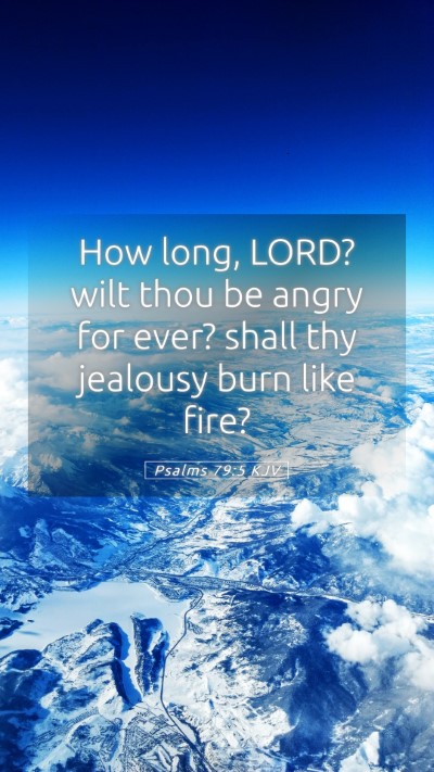 Picture 05 - Psalms 79:5 KJV Mobile Phone Wallpaper - How long, LORD? wilt thou be angry for ever? - Mobile Bible Verse Wallpaper