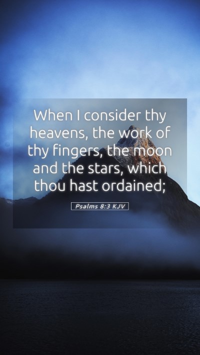 Picture 05 - Psalms 8:3 KJV Mobile Phone Wallpaper - When I consider thy heavens, the work of thy - Mobile Bible Verse Wallpaper